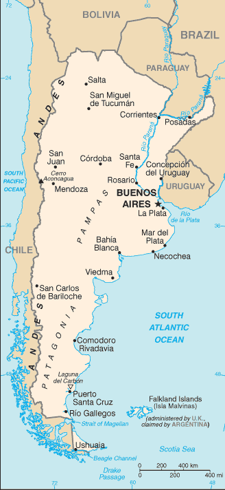 map of Argentina