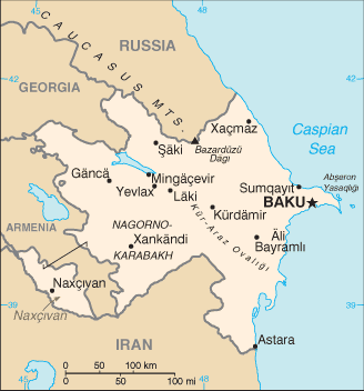 map of Azerbaijan