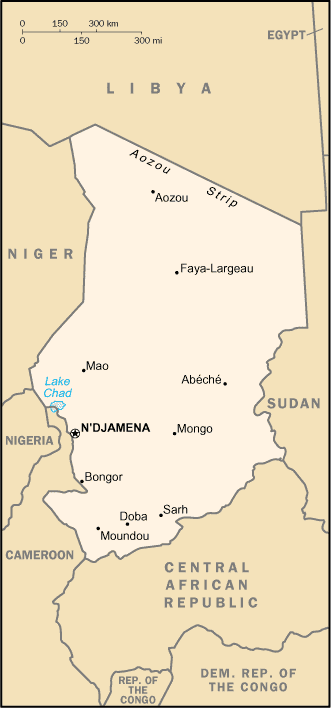 map of Chad