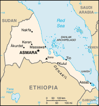 map of Eritrea