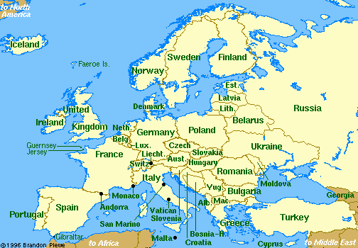 map of Europe