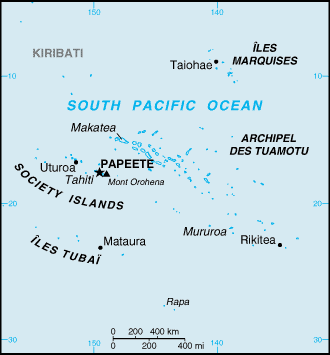 map of French Polynesia