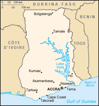 map of Ghana