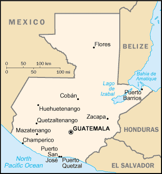 map of Guatemala