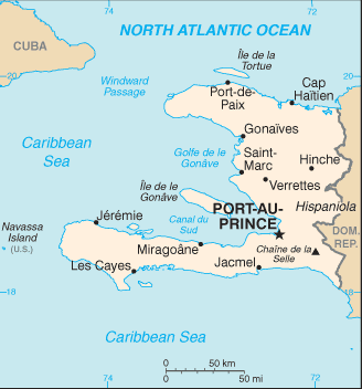 map of Haiti