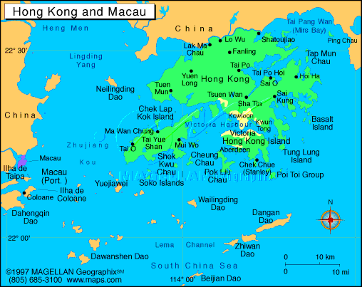 map of Hong Kong