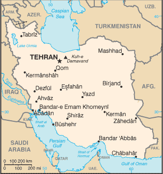 map of Iran