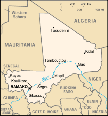 map of Mali