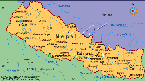 map of Nepal