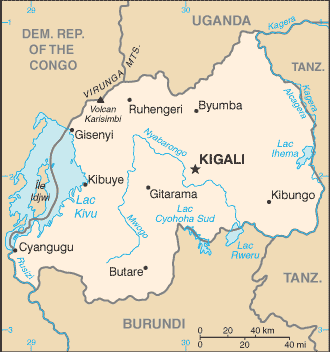 map of Rwanda