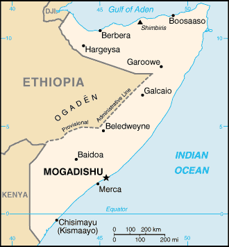 map of Somalia