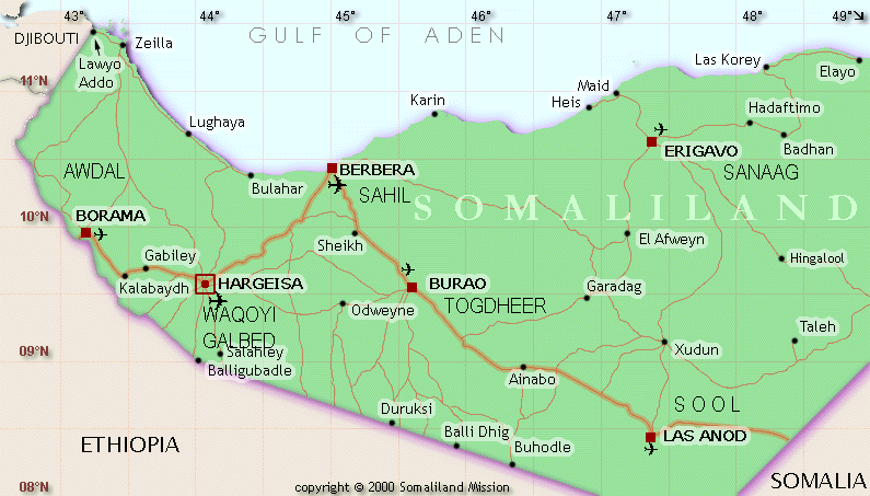 map of Somaliland