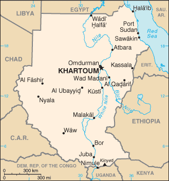 map of Sudan