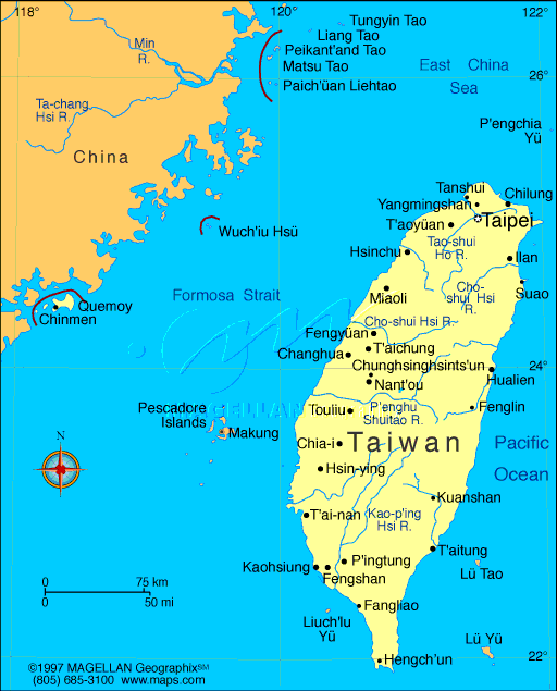 map of Taiwan