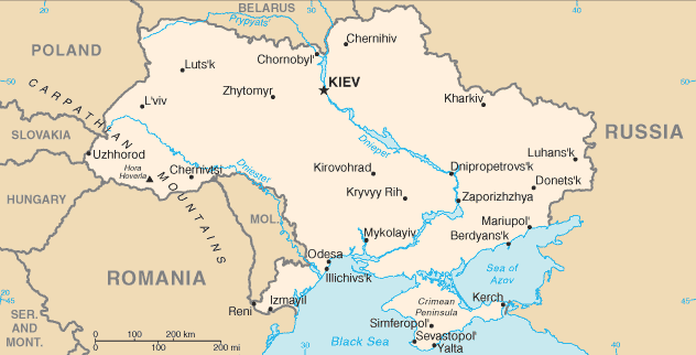 map of Ukraine