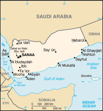 map of Yemen