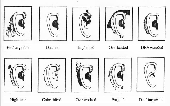 Different things are added to a hearing aid to show the personality of the wearer.