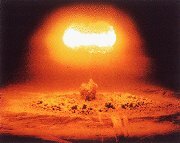 Color photo of an atomic explosion