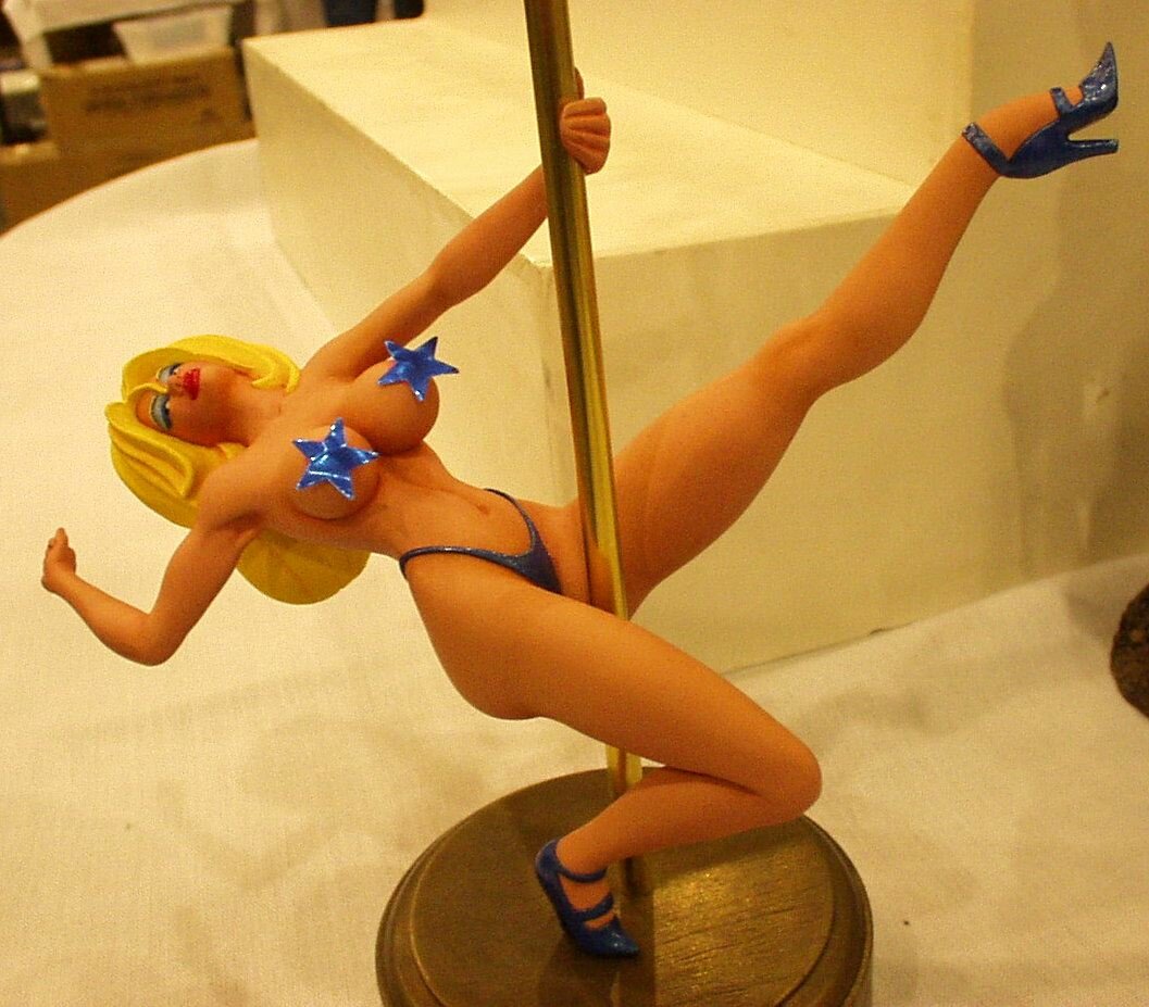 Plastic model of pole dancer
