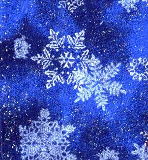 Snowflakes close-up on a blue background