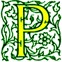 Illuminated letter P