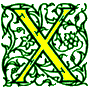 Illuminated letter X