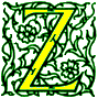 Illuminated letter Z